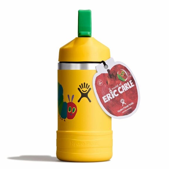 kids-12-oz-bottle-world-of-eric-carletm-p8 le26-w12-1000-kids-12-oz-wide-straw-cap-and-boot-yellow-caterpillar-straight-lid-open-withtag.jpg