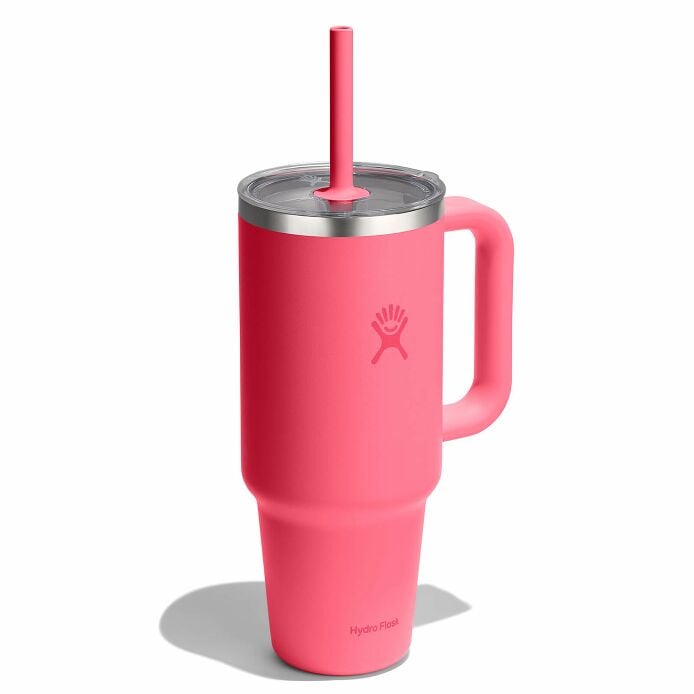 40-oz-travel-tumbler-n8 tt40pscc668-40-oz-travel-tumbler-clear-lid-popstar-pink-angled.jpg
